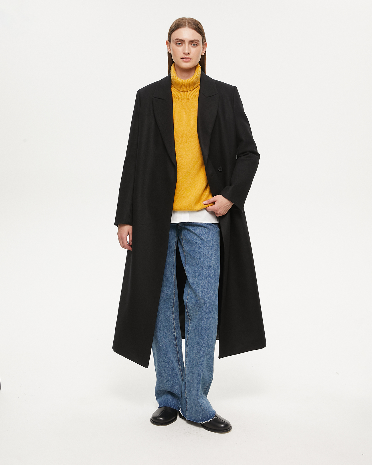Джинсы Wide leg WL100 с необработанным низом