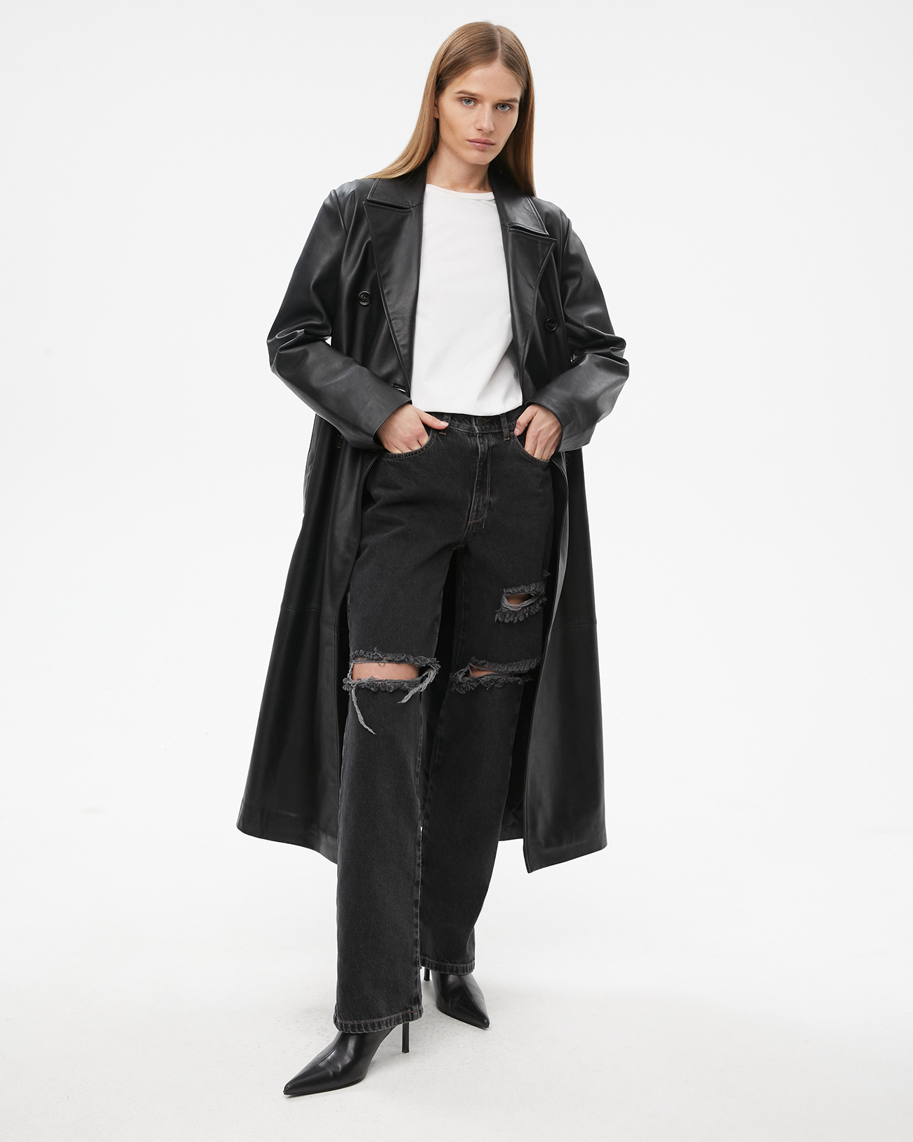 Джинсы Straight Fit ST103 с разрывами