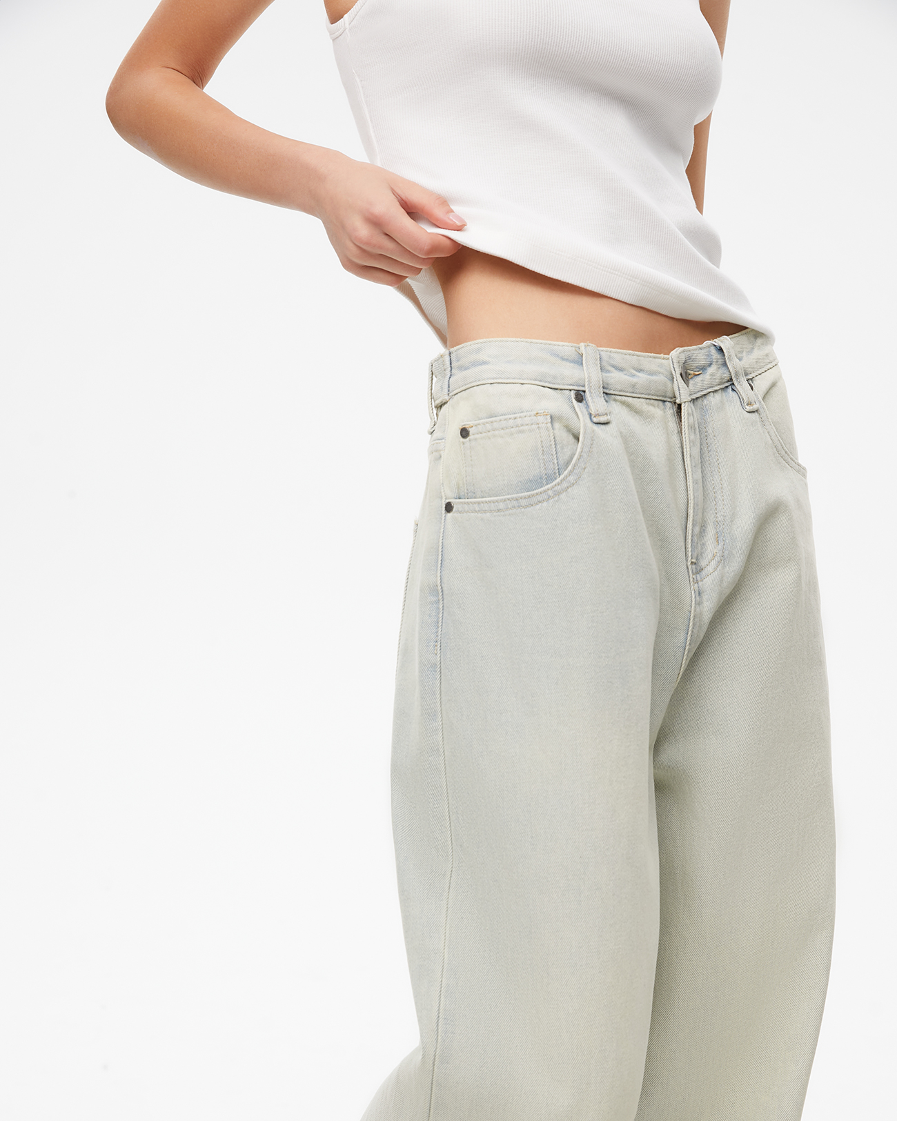 Джинсы Baggy Fit BG300 с винтажным эффектом