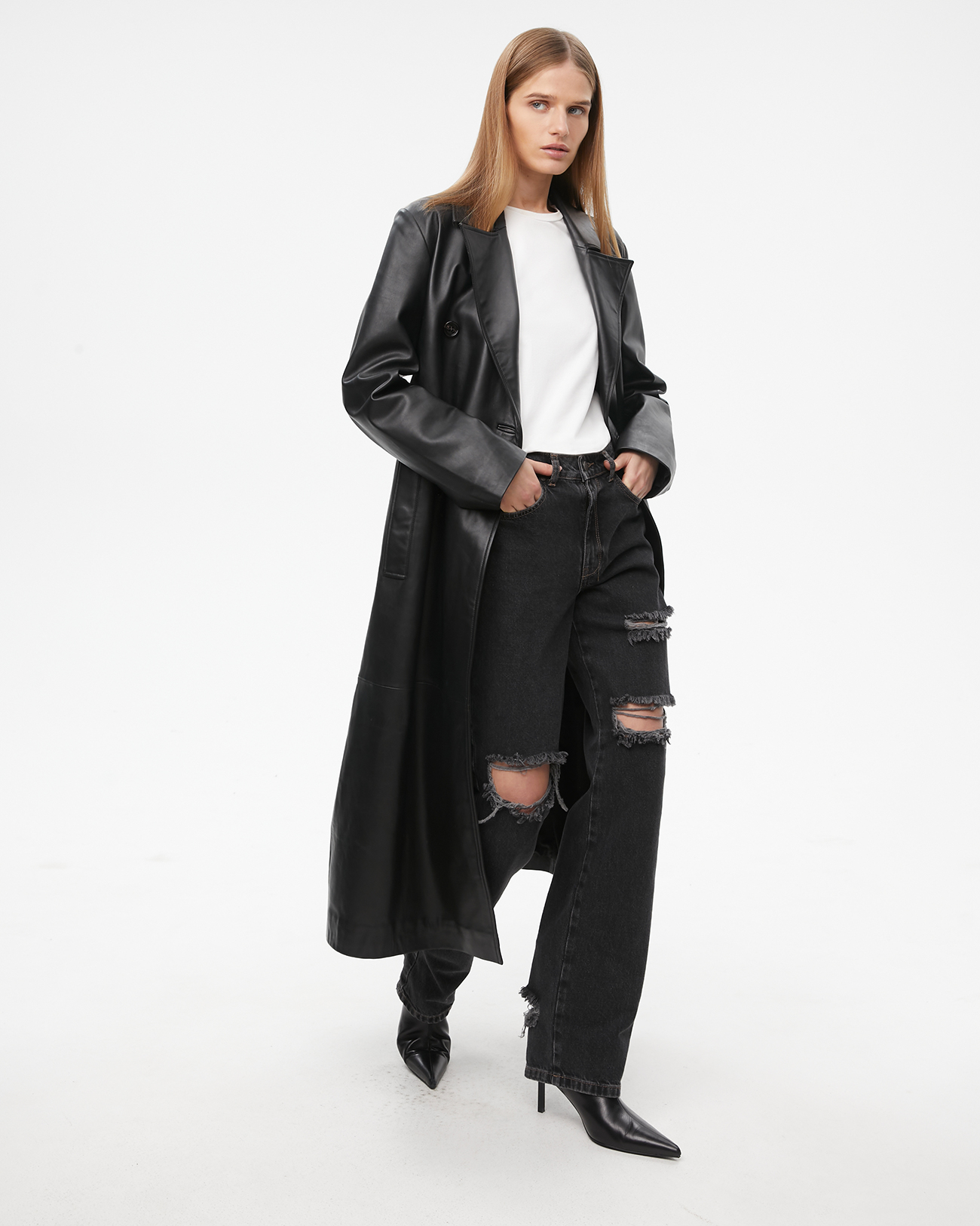 Джинсы Straight Fit ST103 с разрывами
