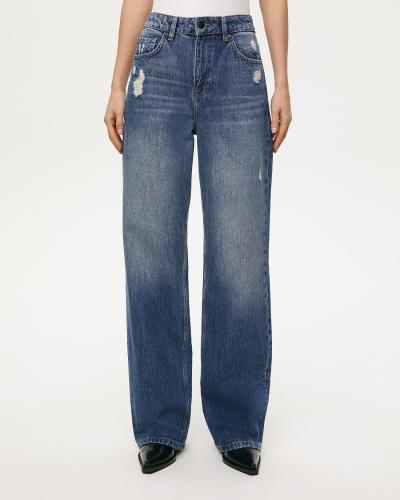 Джинсы Straight Fit ST200 с потертостями