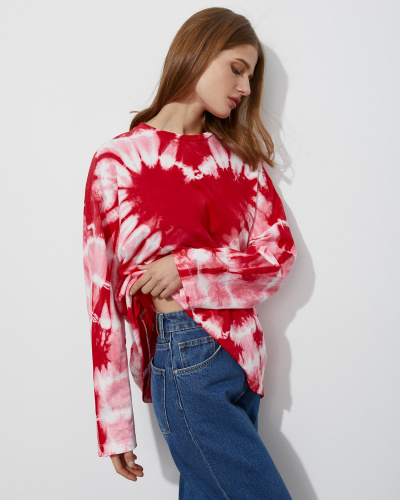 Лонгслив с принтом tie-dye
