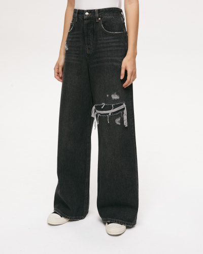 Джинсы Baggy Fit BG301 с потертостями