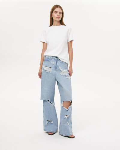 Джинсы Baggy Fit BG300 с разрывами на коленях