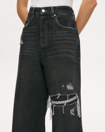 Джинсы Baggy Fit BG301 с потертостями