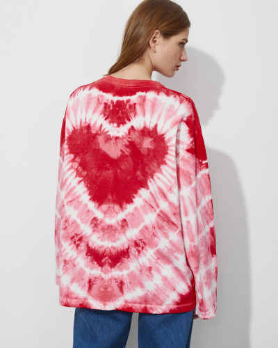 Лонгслив с принтом tie-dye