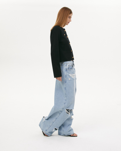Джинсы Baggy Fit BG300 с разрывами на коленях