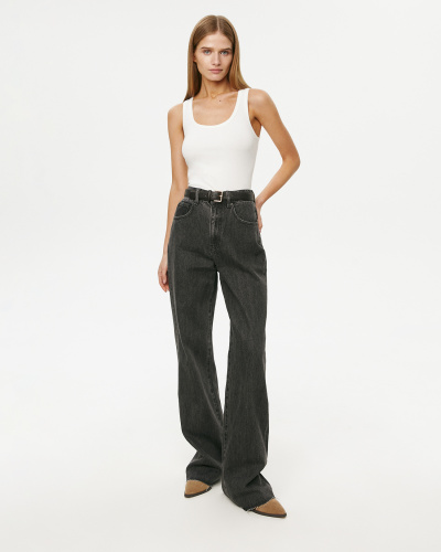 Джинсы Wide leg WL100 с необработанным низом
