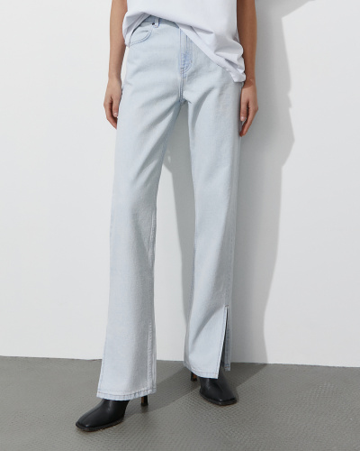 Джинсы Slim fit straight leg с разрезами